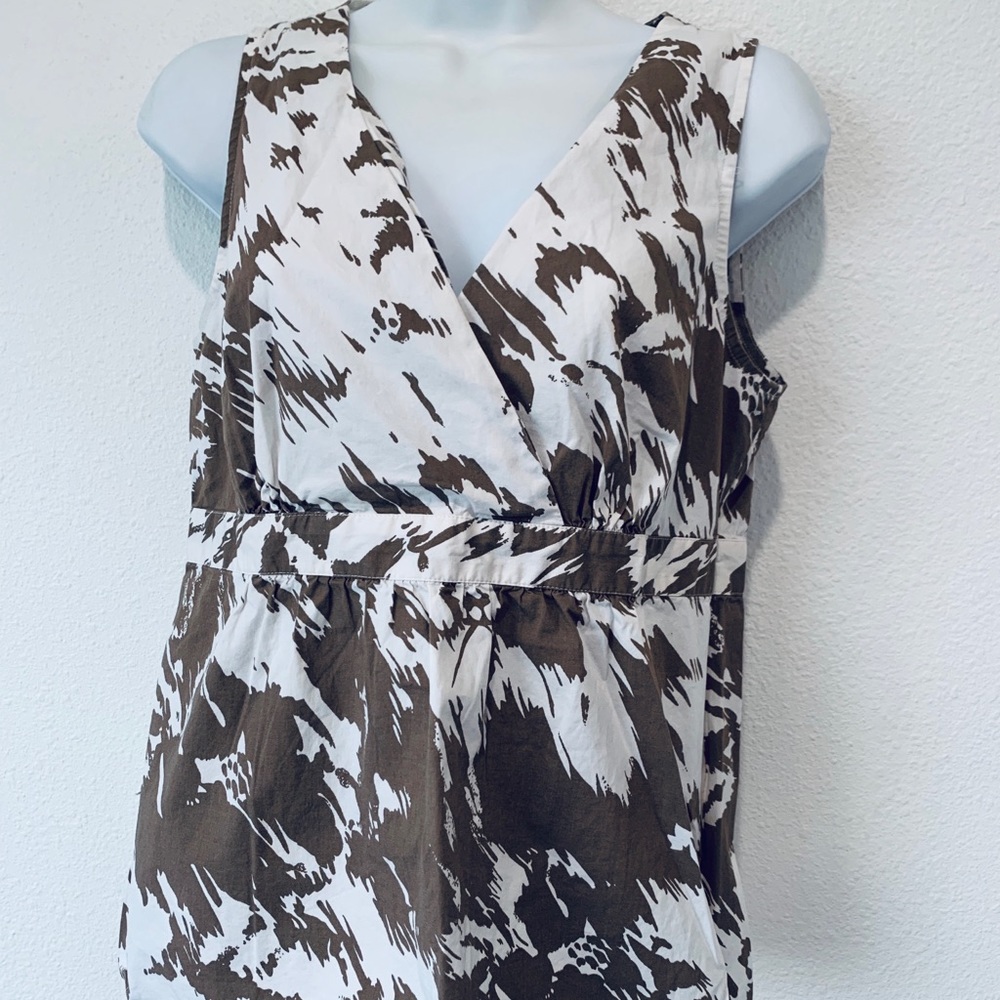 Ann Taylor woven Tank Beige cream 6